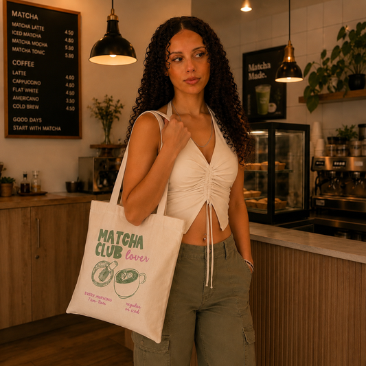 Matcha Club Tote Bag Letterbox Gift Set