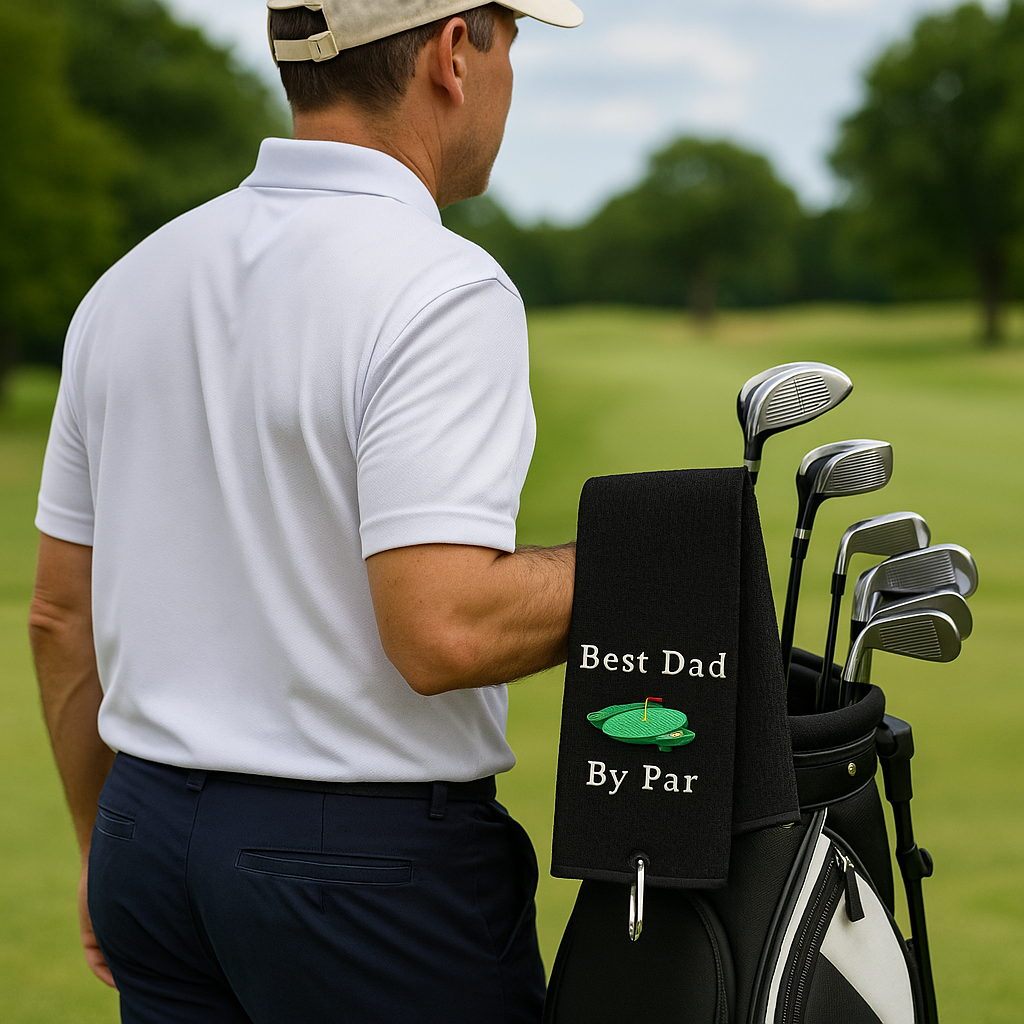 Best Dad By Par Golf Towel