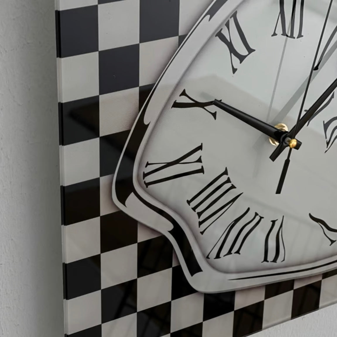 Optical Illusion Chequered Wall Clock