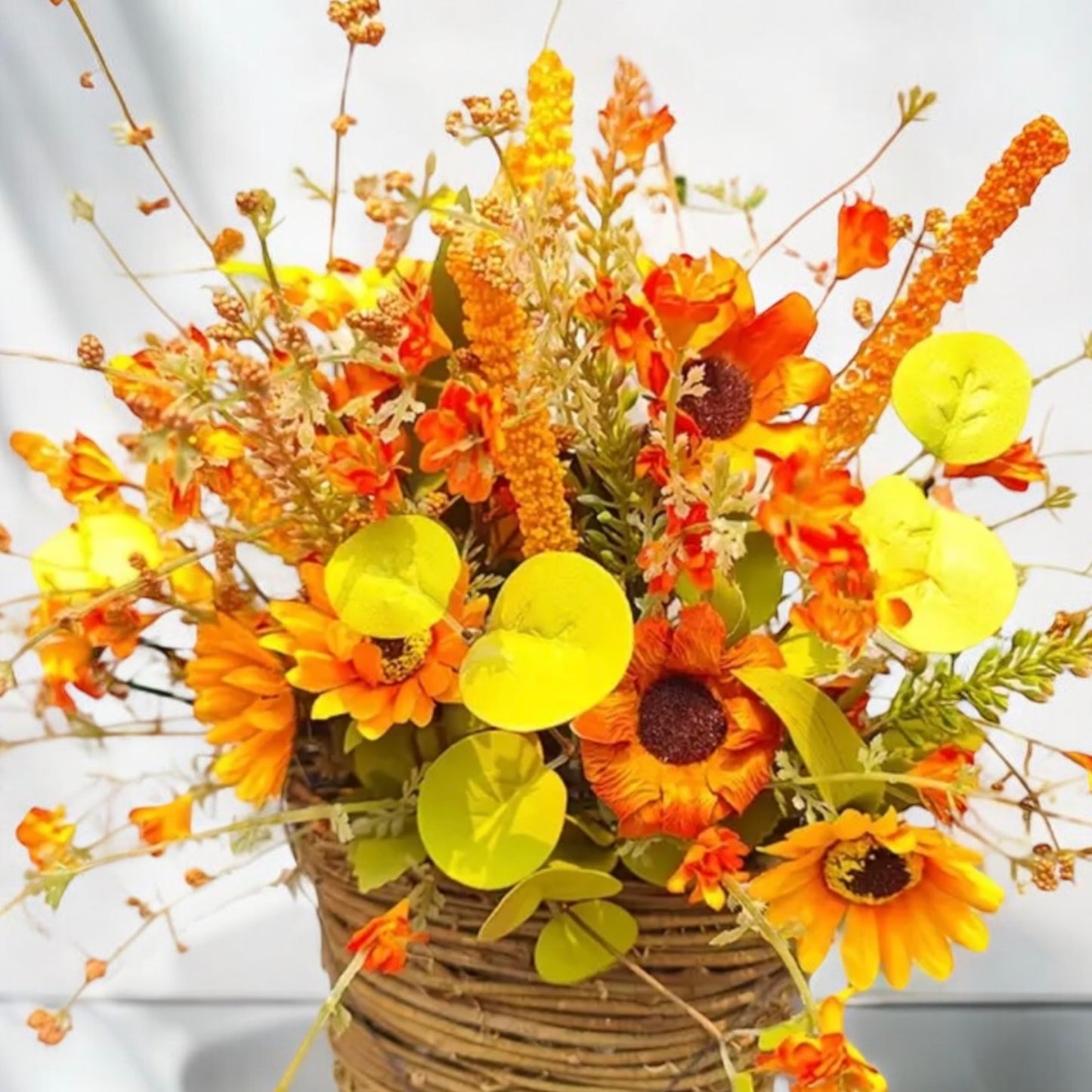 Autumn / Fall Basket Door Wreath