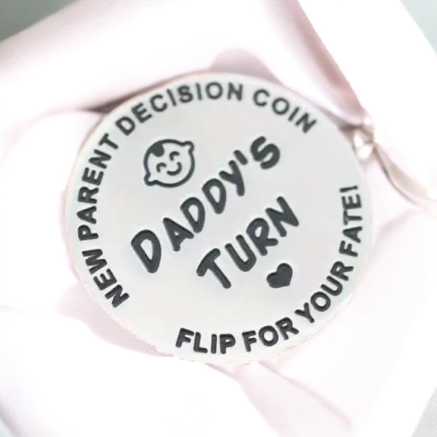Double Sided New Parent Decision Coin