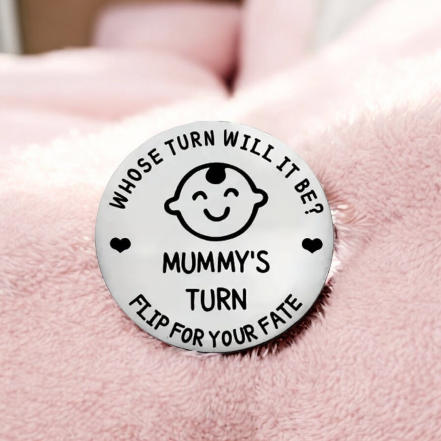 Double Sided New Parent Decision Coin