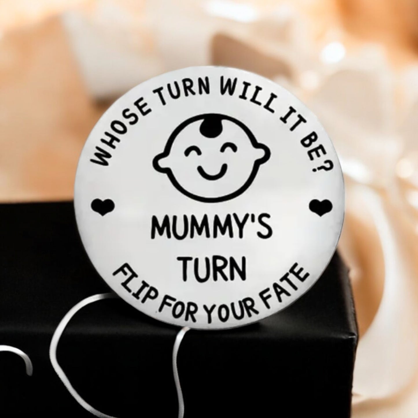 Double Sided New Parent Decision Coin