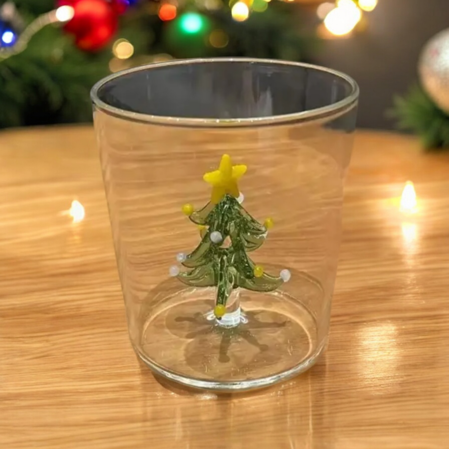 Set Of Two Christmas Tree Drinking Glasses