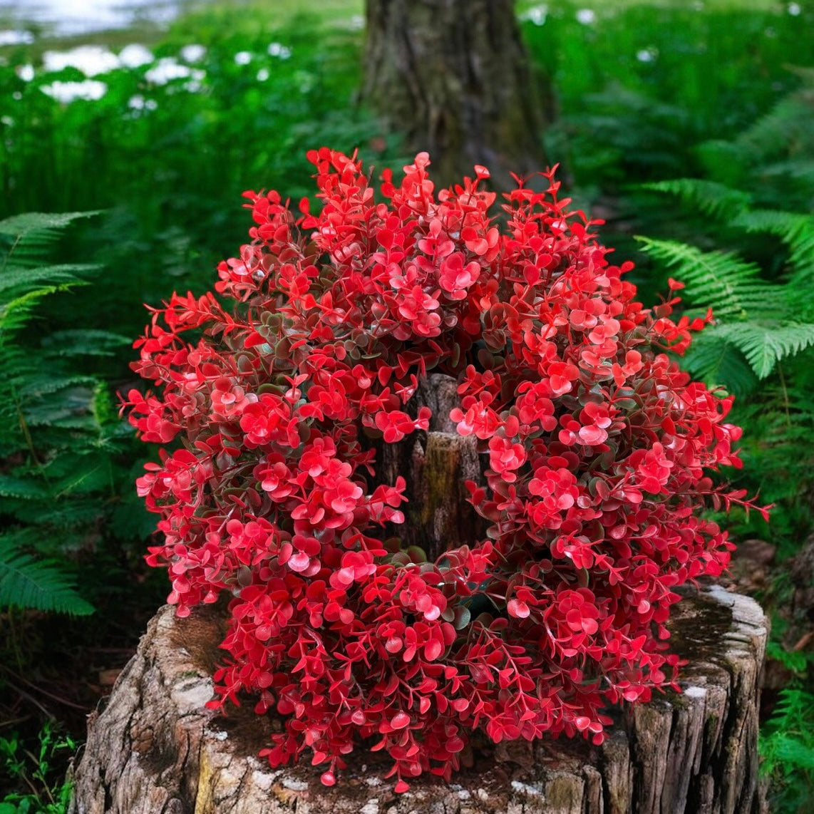 Red Christmas Outdoor Eucalyptus Wreath