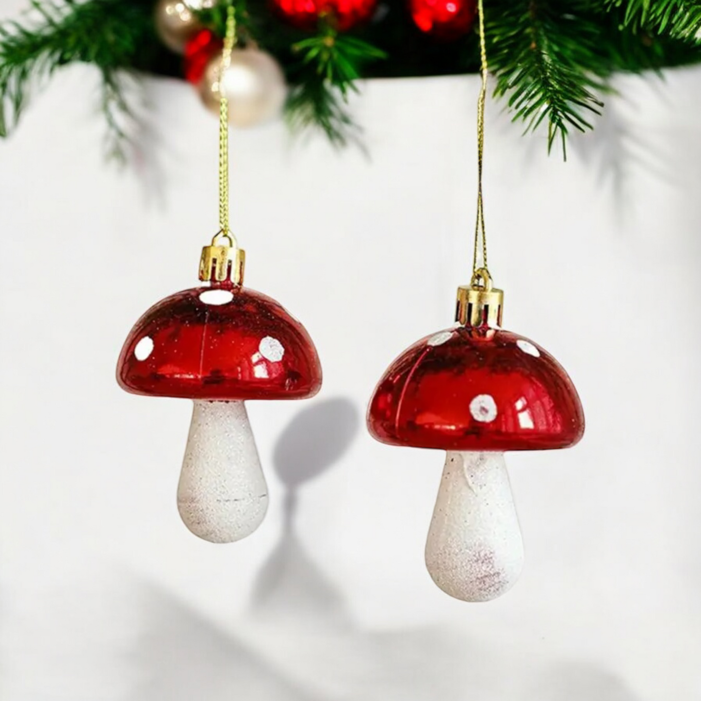 Hanging Christmas Tree Mushroom Ornaments