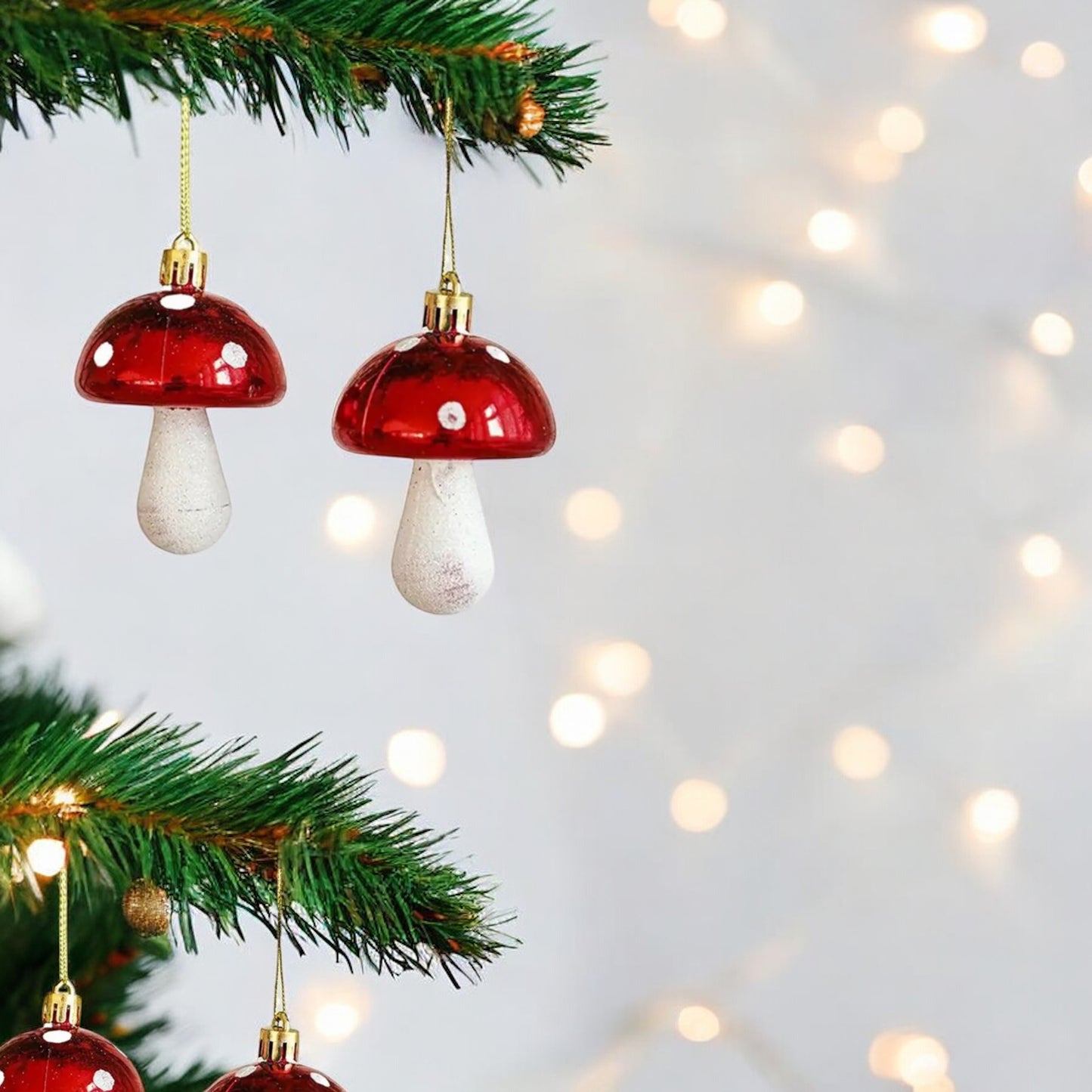 Hanging Christmas Tree Mushroom Ornaments