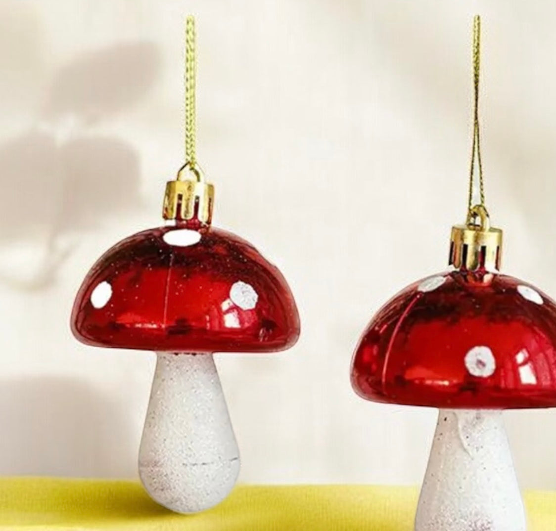 Hanging Christmas Tree Mushroom Ornaments