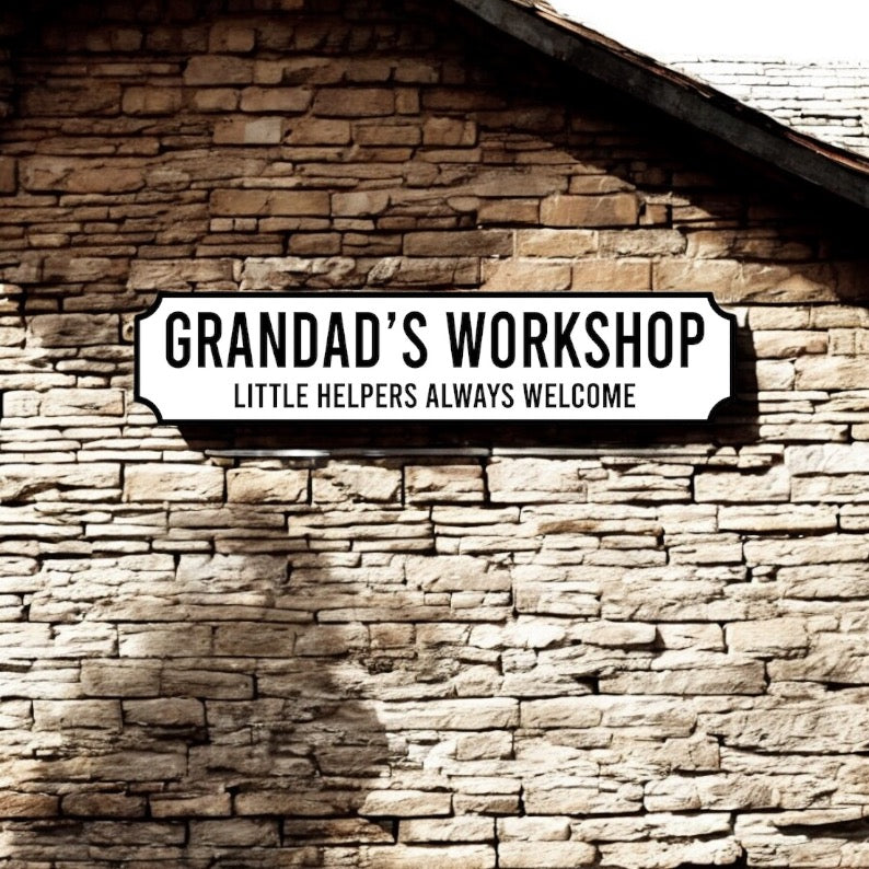 Grandads Workshop & Little Helpers Sign