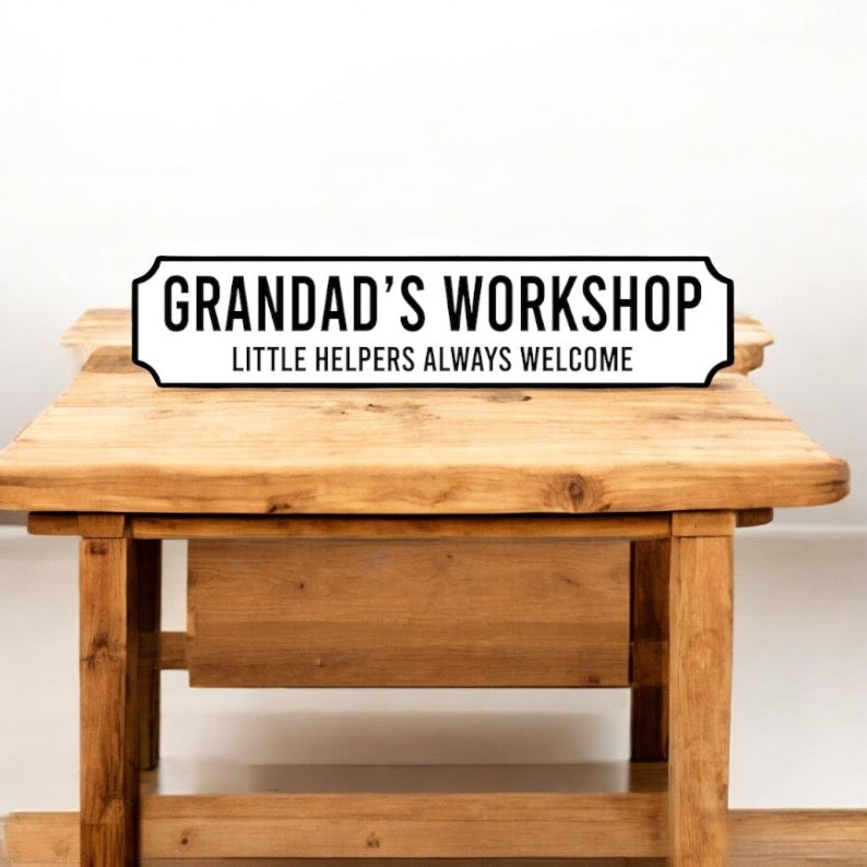 Grandads Workshop & Little Helpers Sign