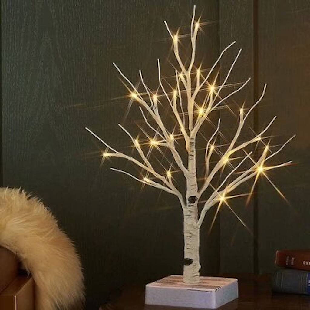 White Twig Light Up Christmas Tree