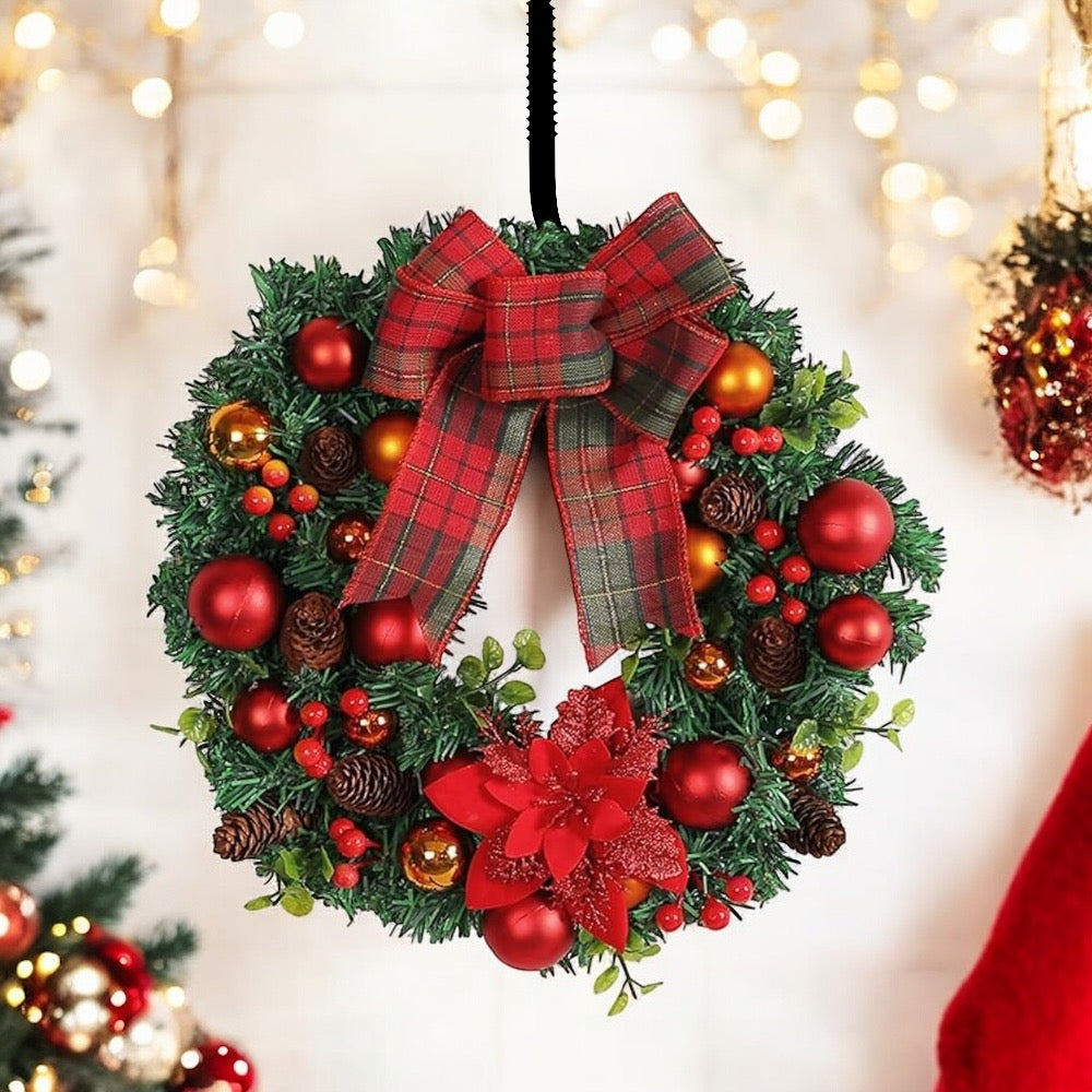 Festive Light Up Christmas Wreath