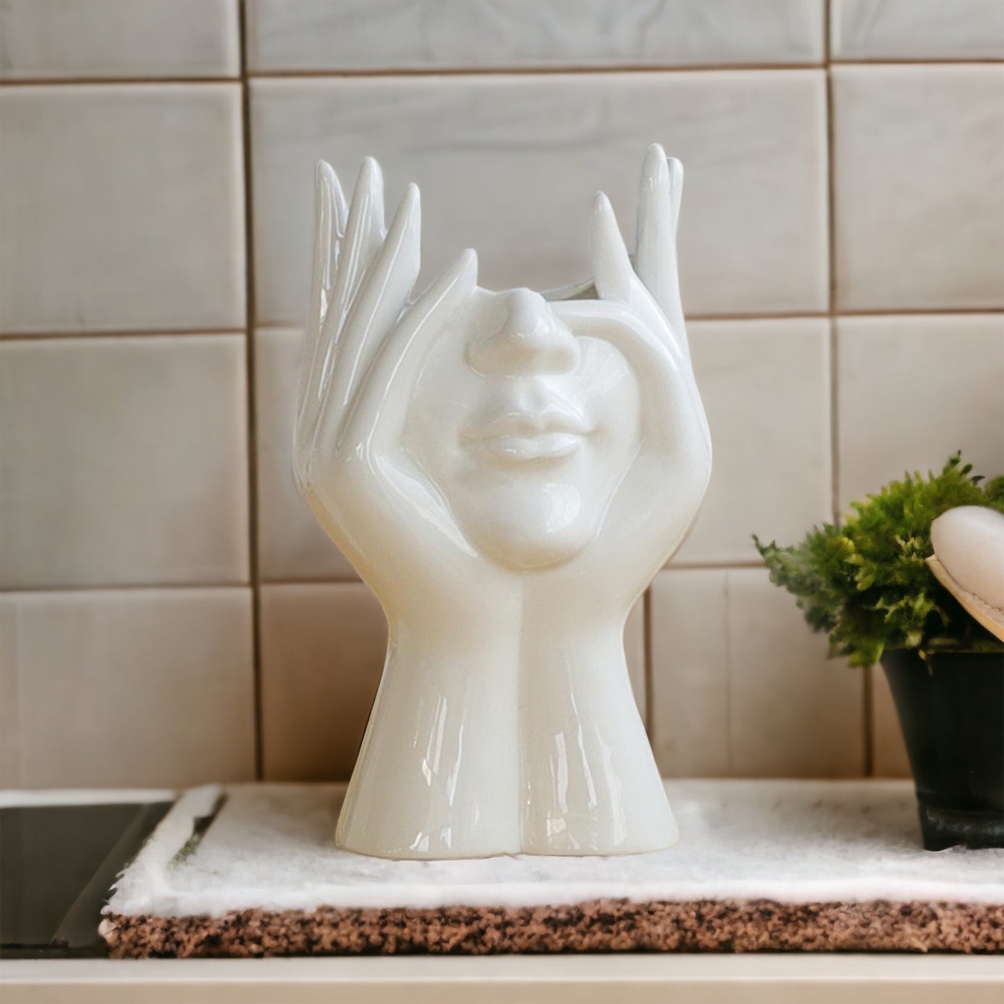 Head In Hands Vase