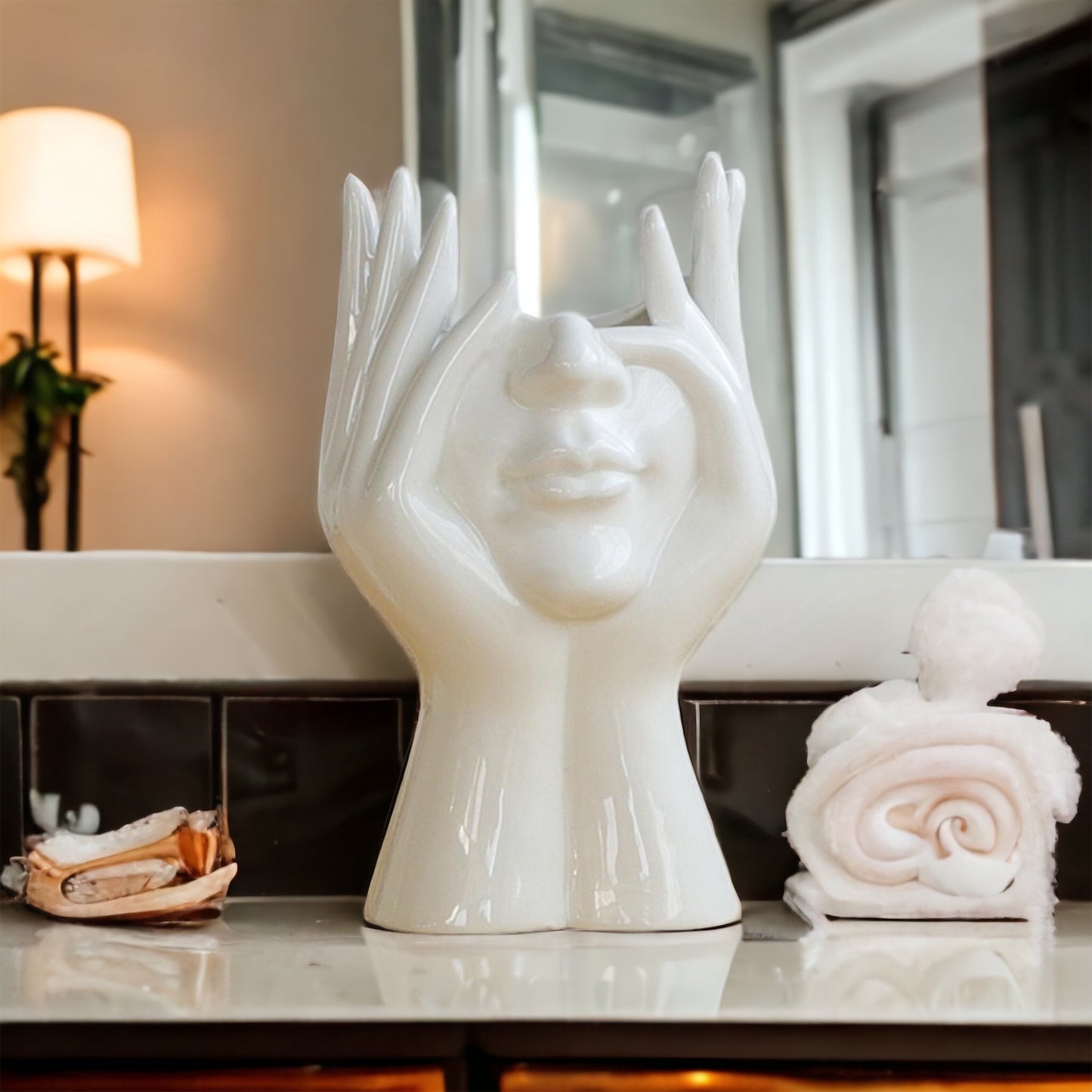 Head In Hands Vase