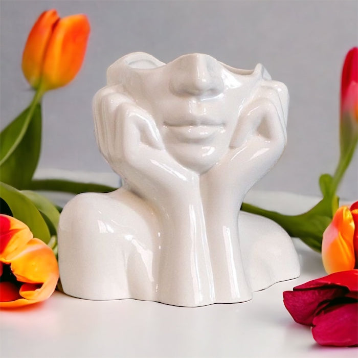 Head In Hands Vase