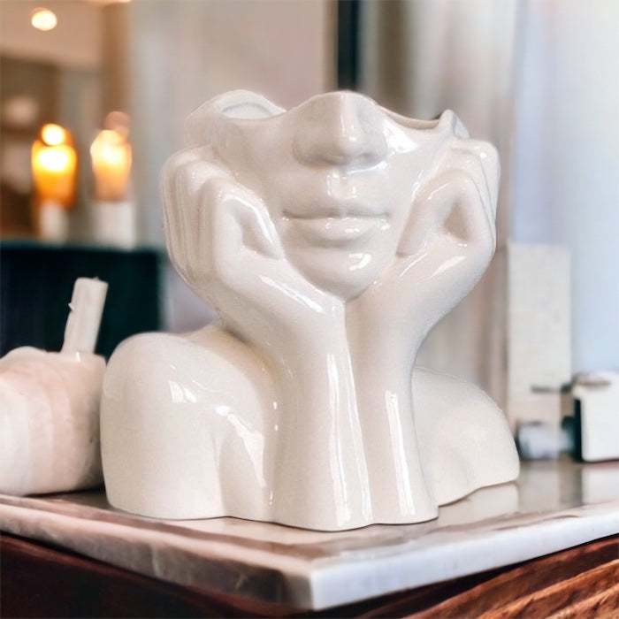 Head In Hands Vase