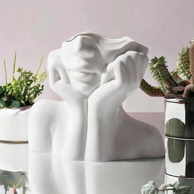 Head In Hands Vase