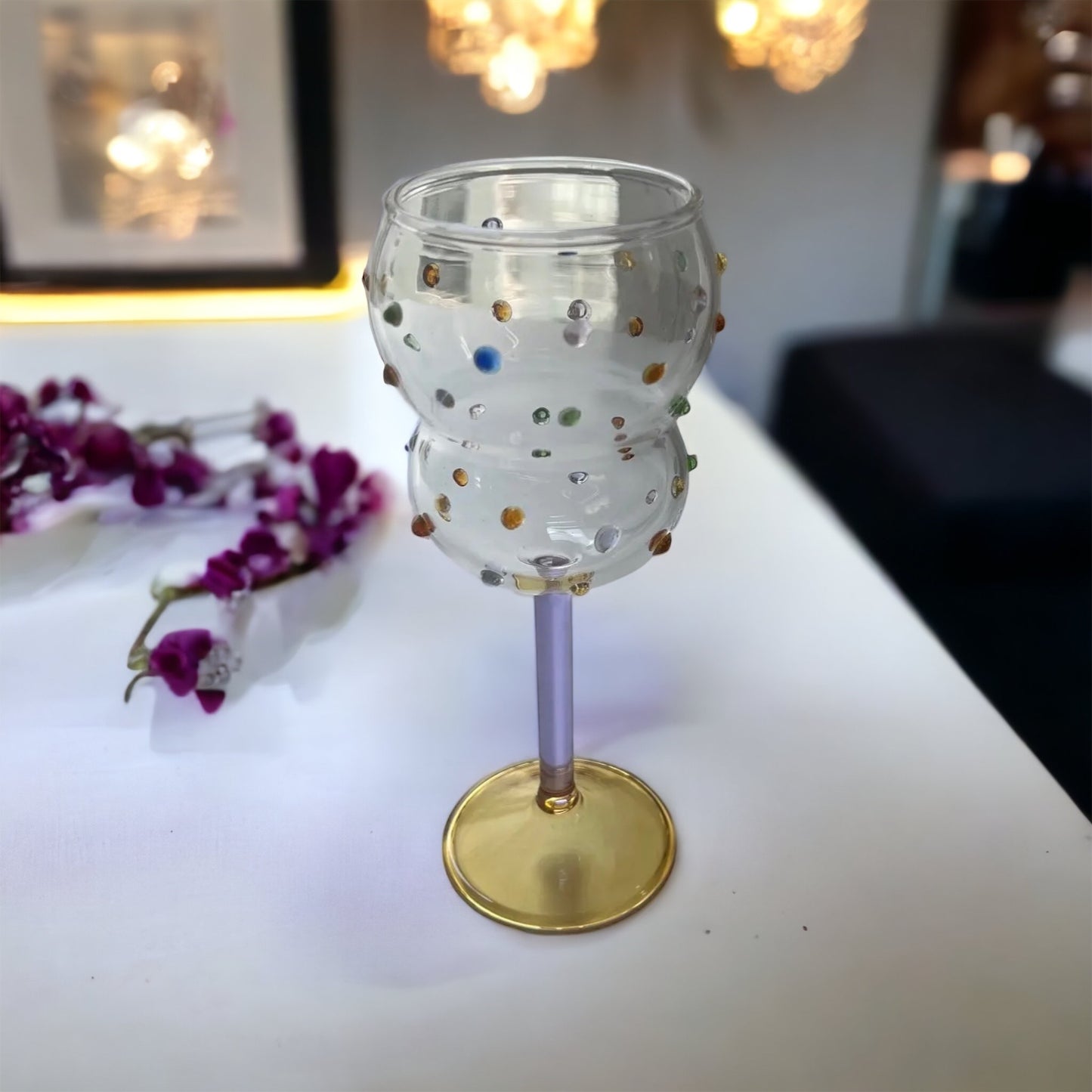Retro Gem Dot Cocktail Glasses