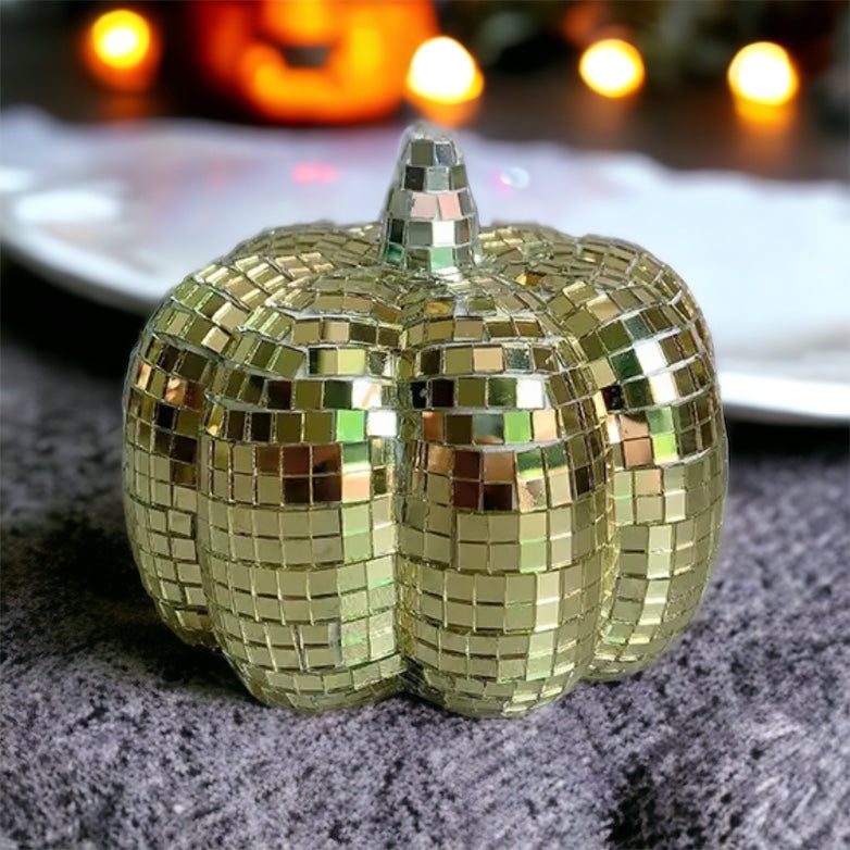 Handcrafted Mosaic Disco Pumpkin