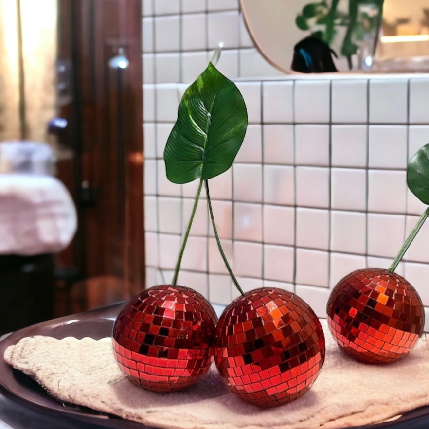 Disco Ball Altered Art Cherry’s