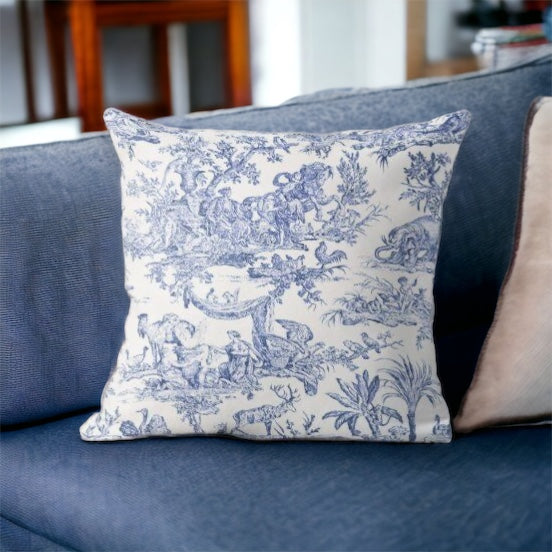 Toile Fabric Country Cushion