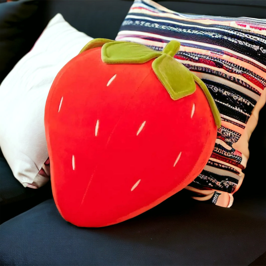 Plush Strawberry Cushions