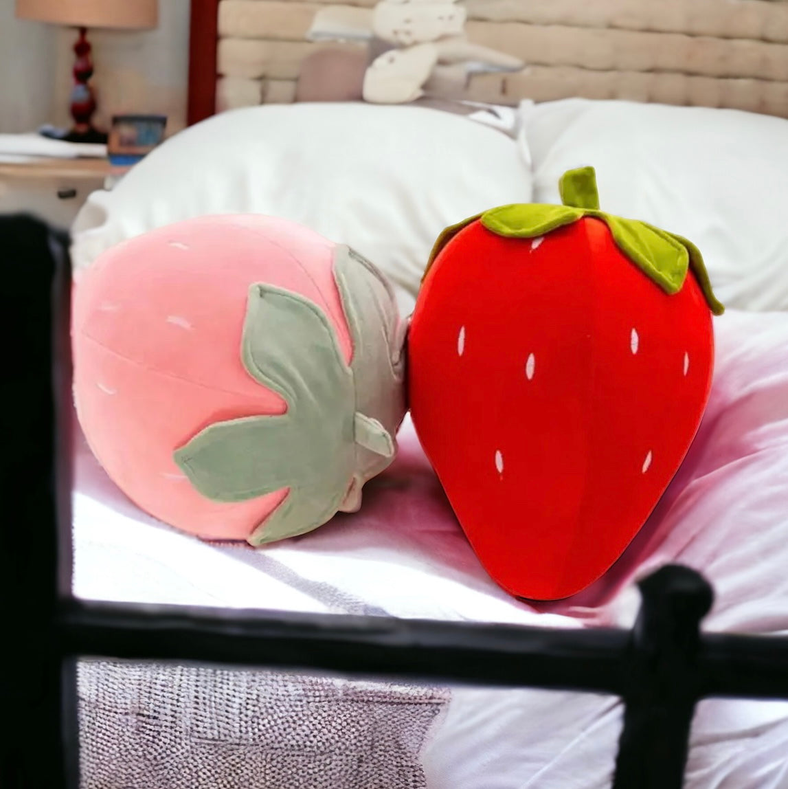 Plush Strawberry Cushions
