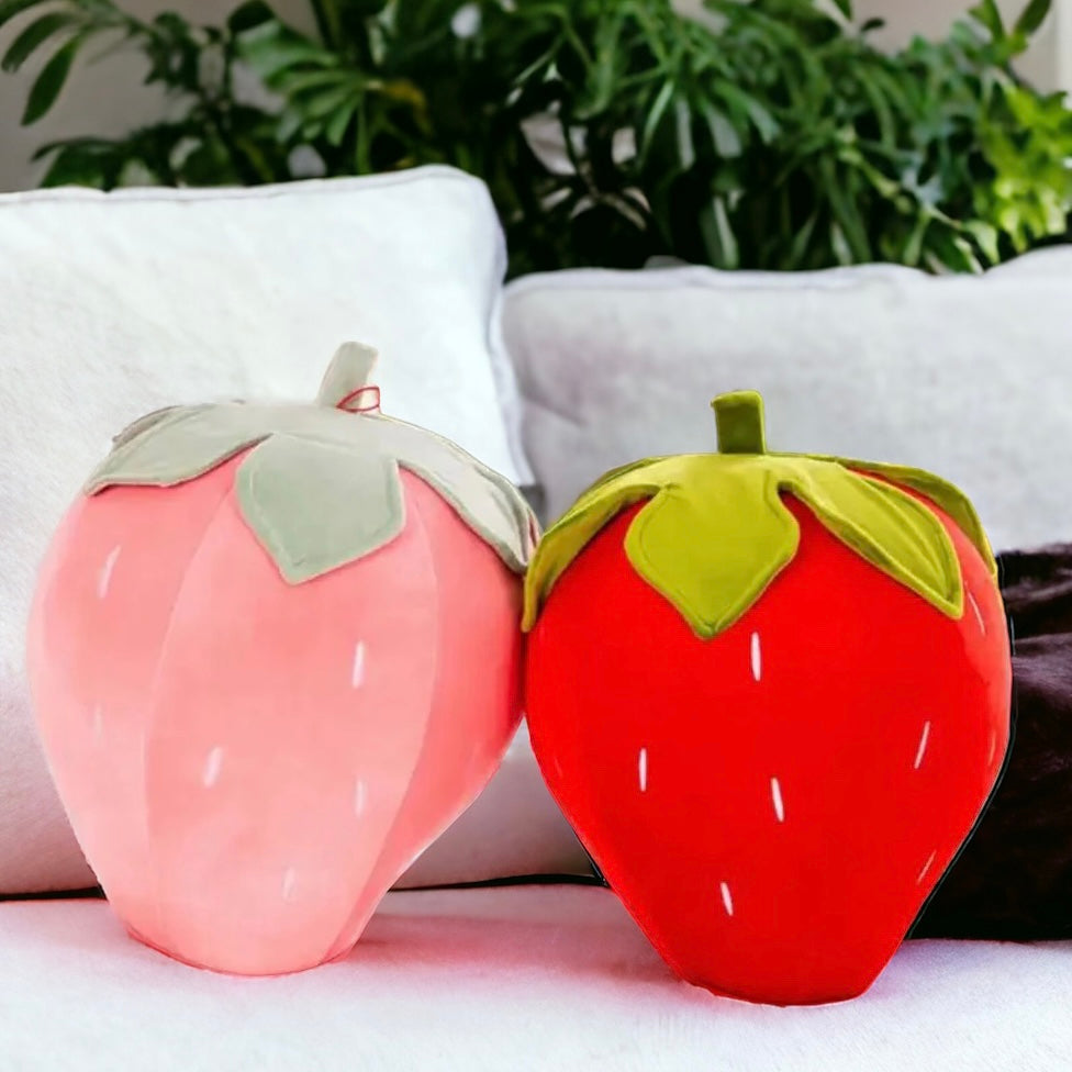 Plush Strawberry Cushions