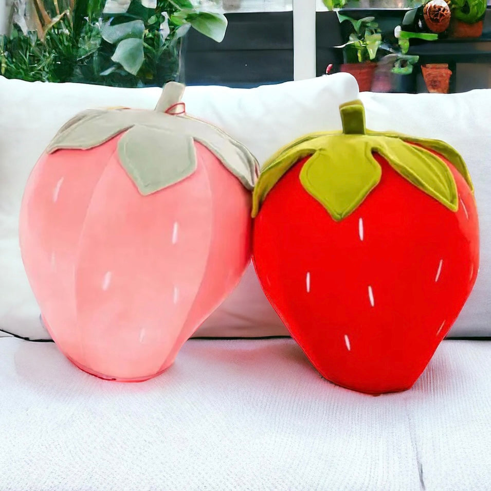 Plush Strawberry Cushions