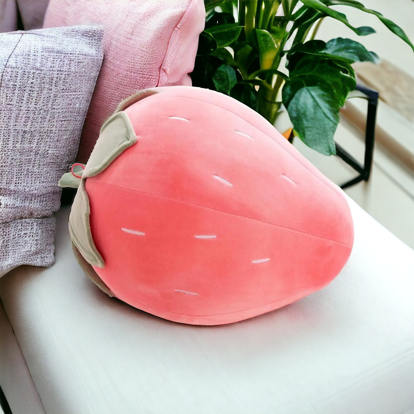 Plush Strawberry Cushions