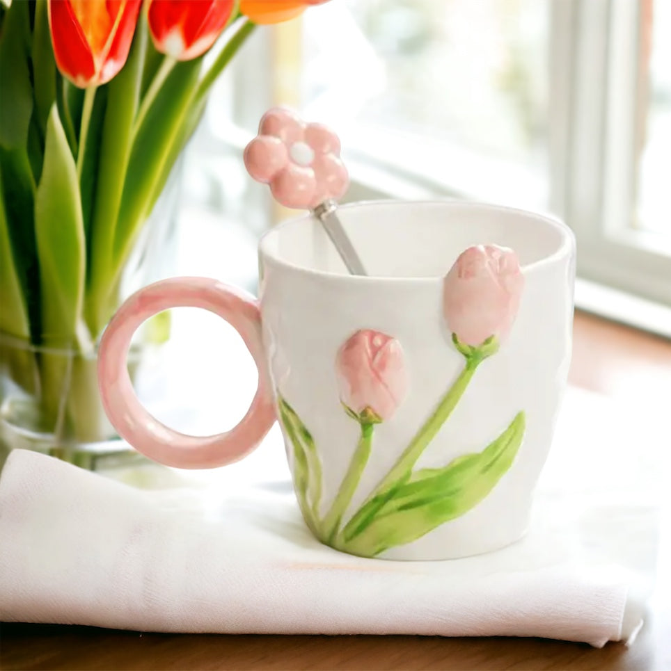 3D Tulip Cup & Spoon Set