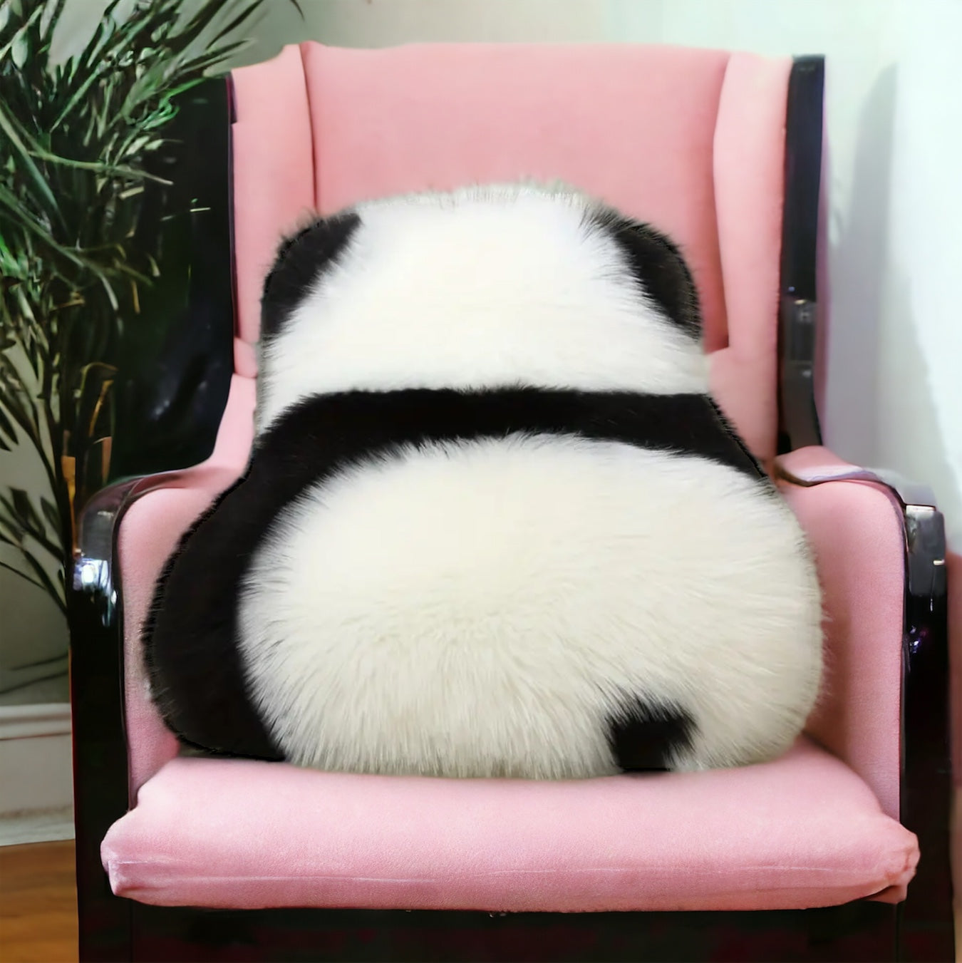 Plush Panda Lovers Throw Cushion
