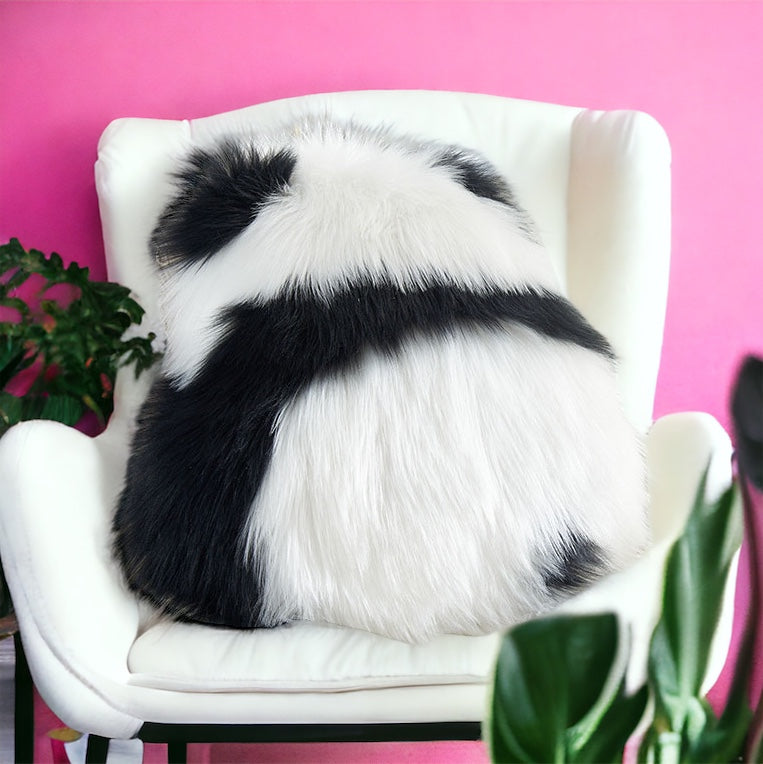 Plush Panda Lovers Throw Cushion