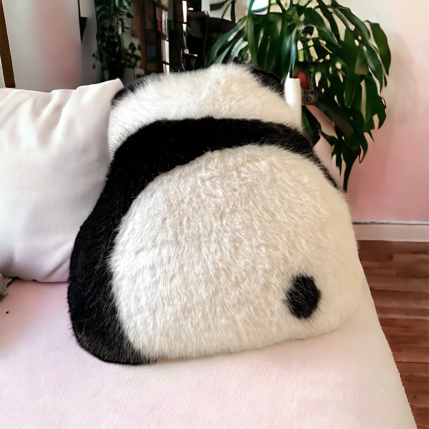 Plush Panda Lovers Throw Cushion