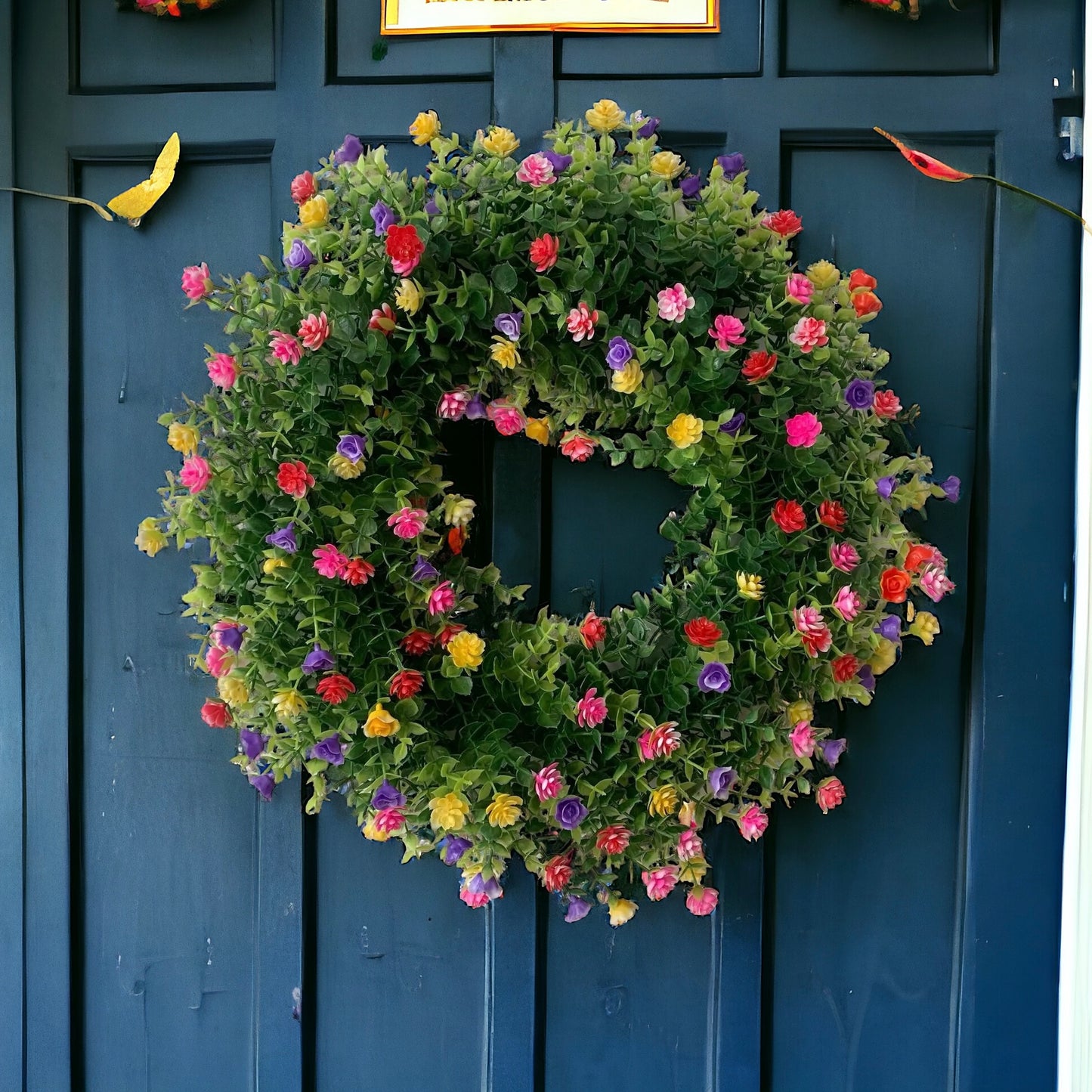 Blooming Flowers Spring Wreath
