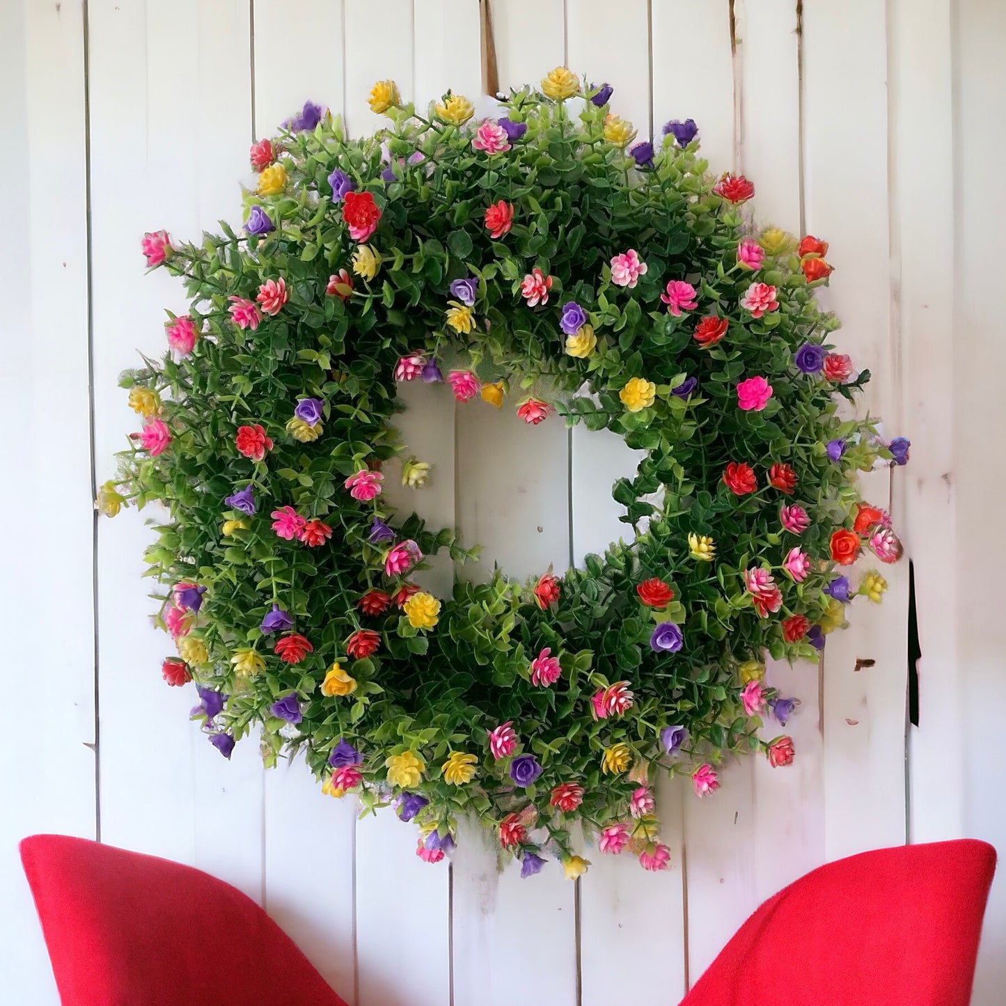 Blooming Flowers Spring Wreath