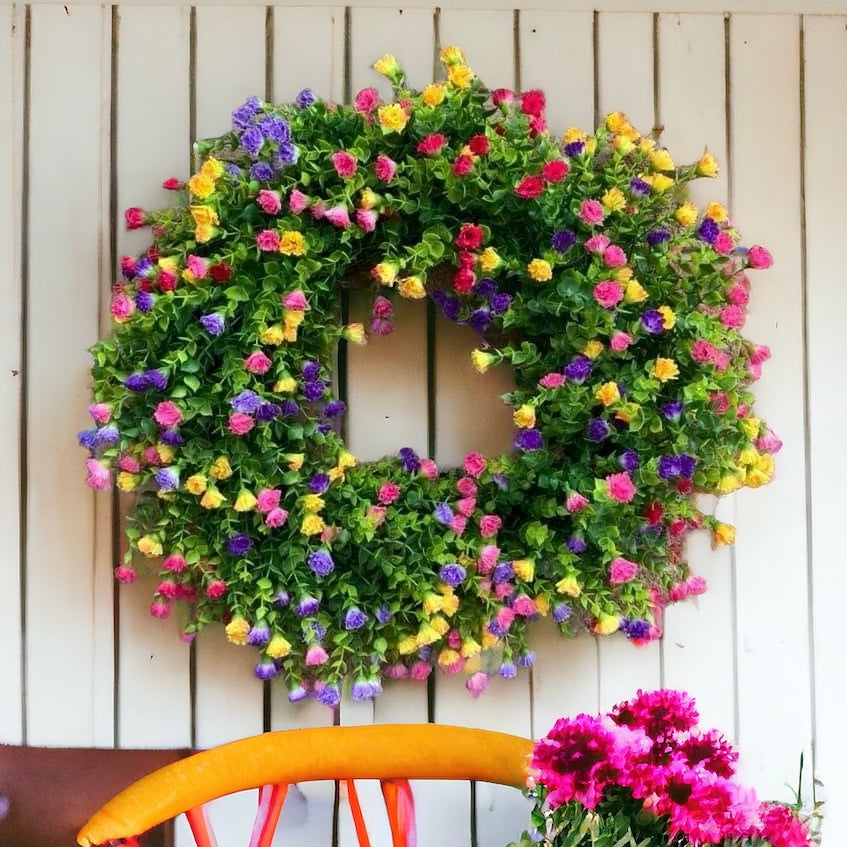 Blooming Flowers Spring Wreath