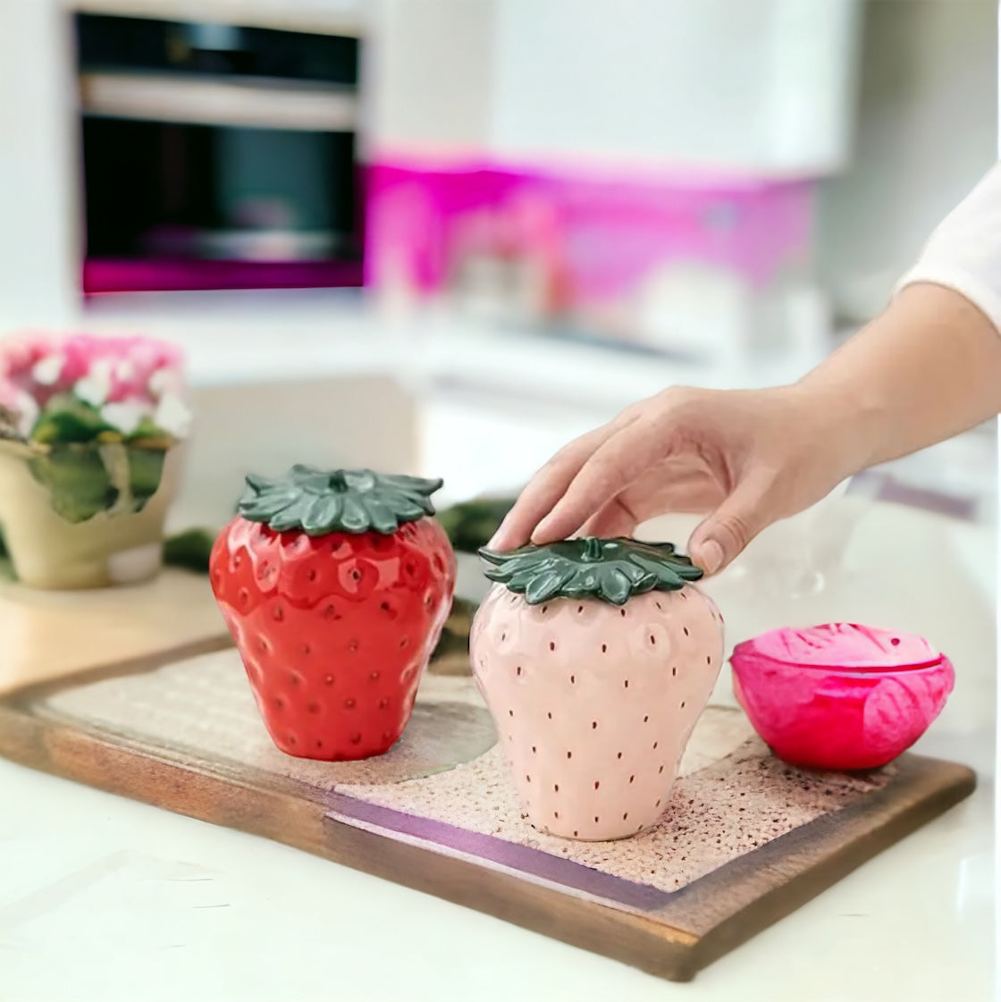 Stunning Strawberry Shape Storage Jar