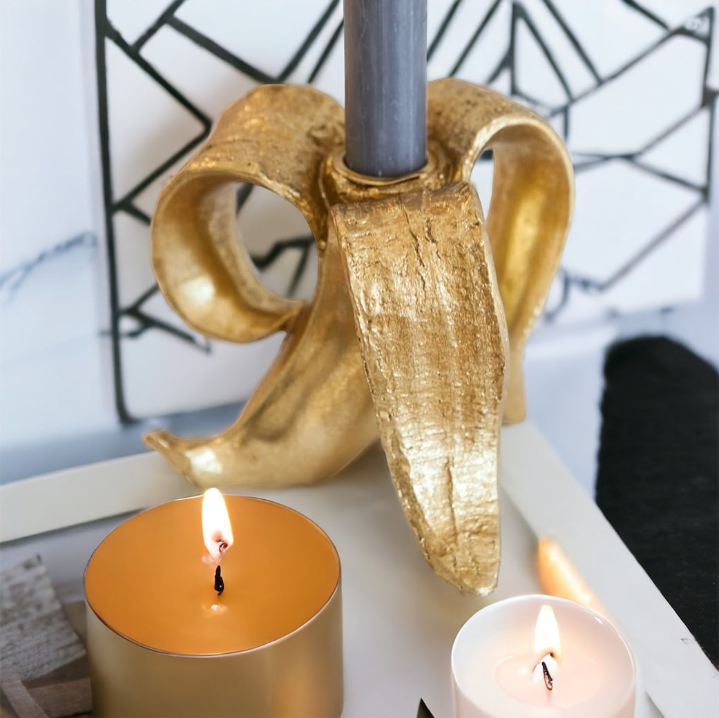 Glam Banana Peel Candle Stick Holders