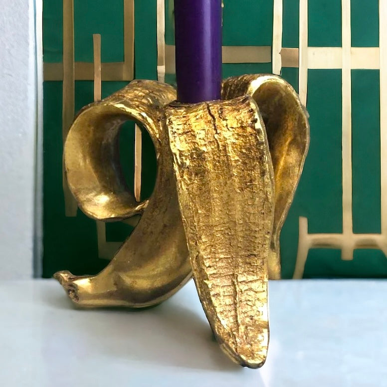 Glam Banana Peel Candle Stick Holders