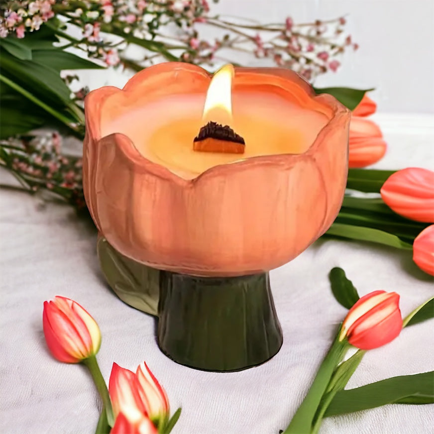 Ćhic & Unique Luxury Ceramic Tulip Candle