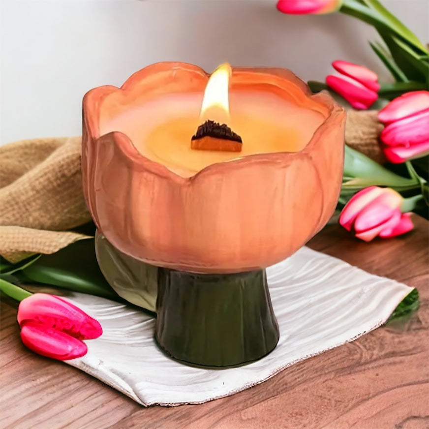 Ćhic & Unique Luxury Ceramic Tulip Candle