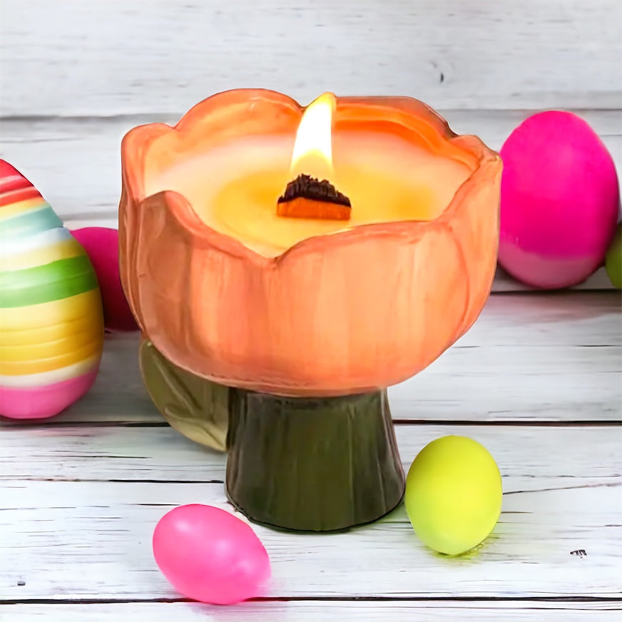 Ćhic & Unique Luxury Ceramic Tulip Candle