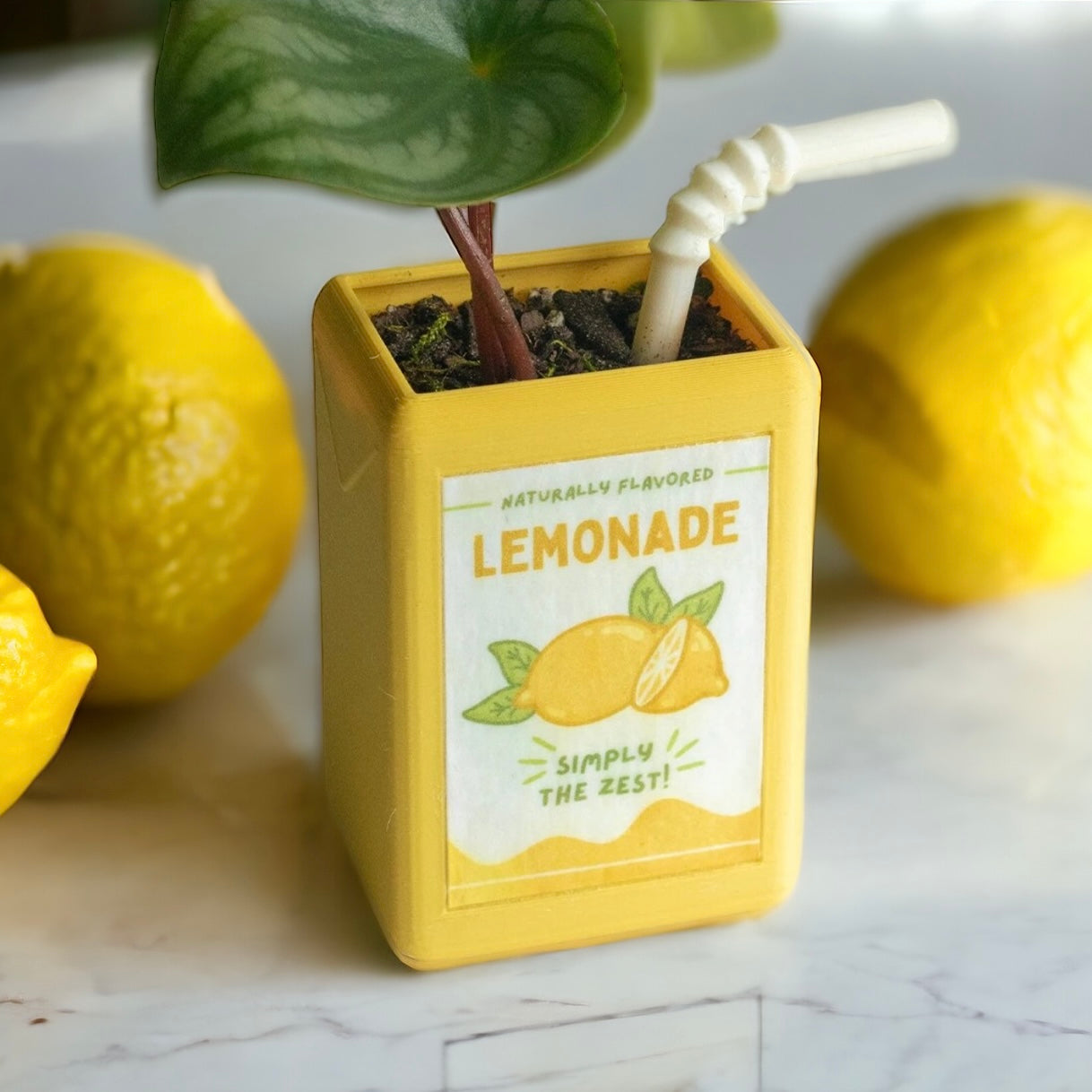 Retro Resin Juice Cup Flower Pot