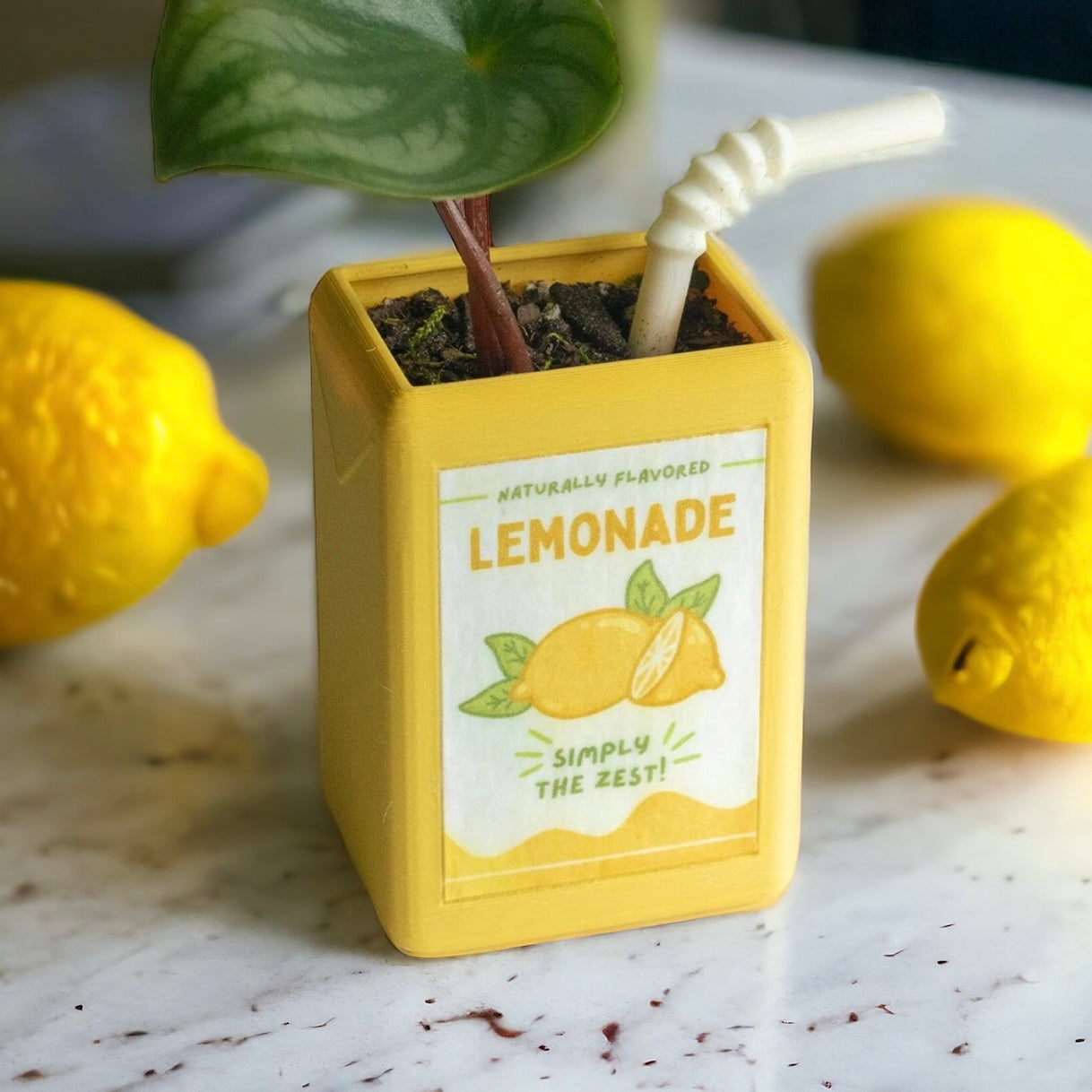 Retro Resin Juice Cup Flower Pot