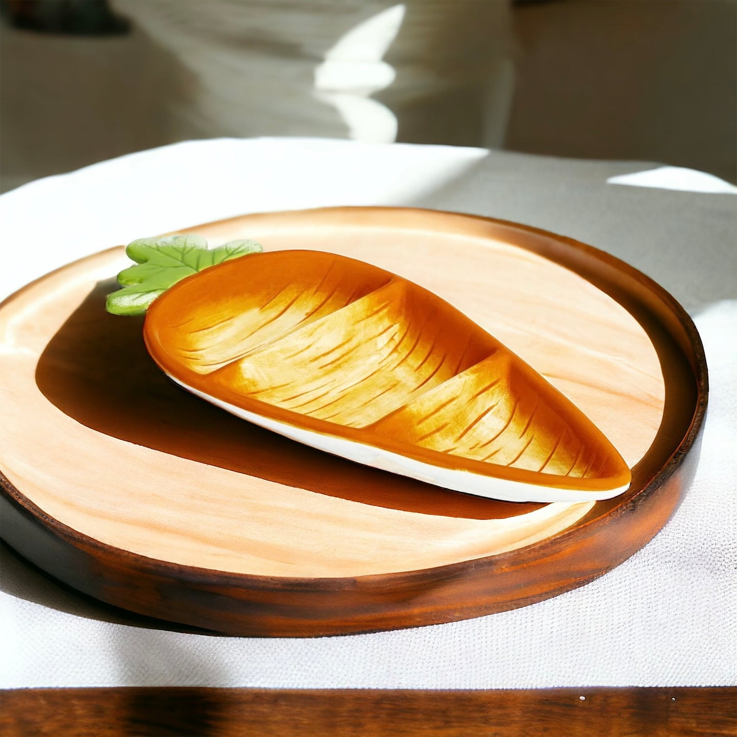 Carrot Shaped Ceramic Snack Tray