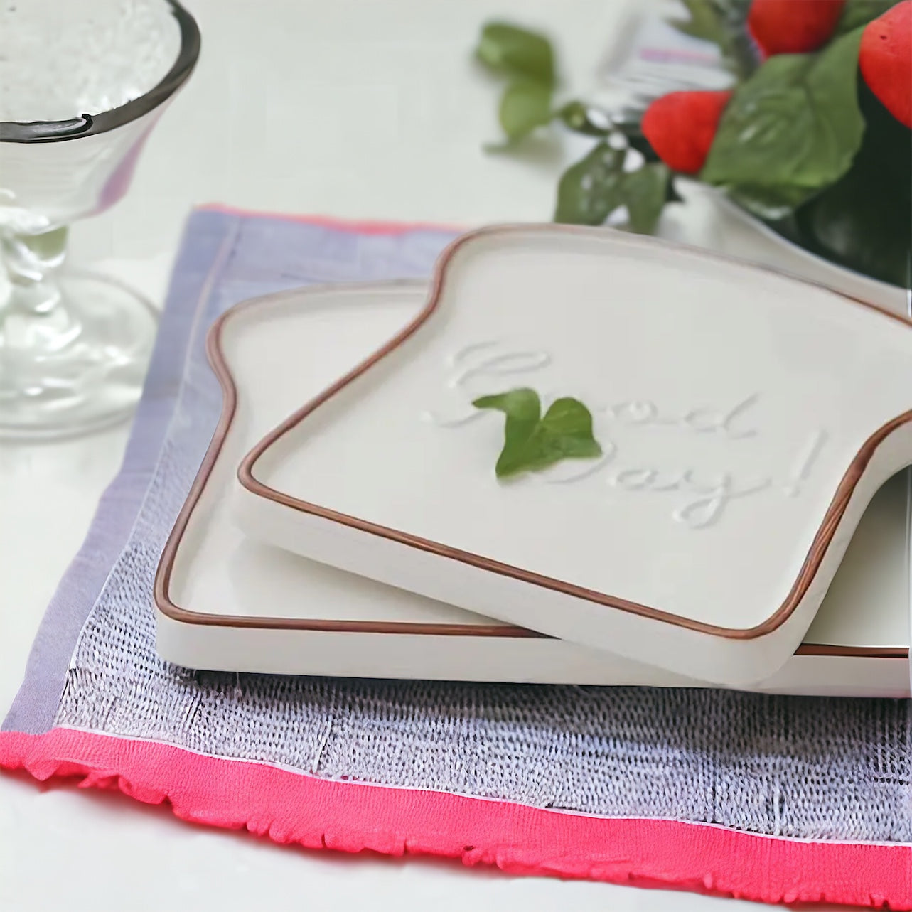 Unique Toast Shape Good Day Plate