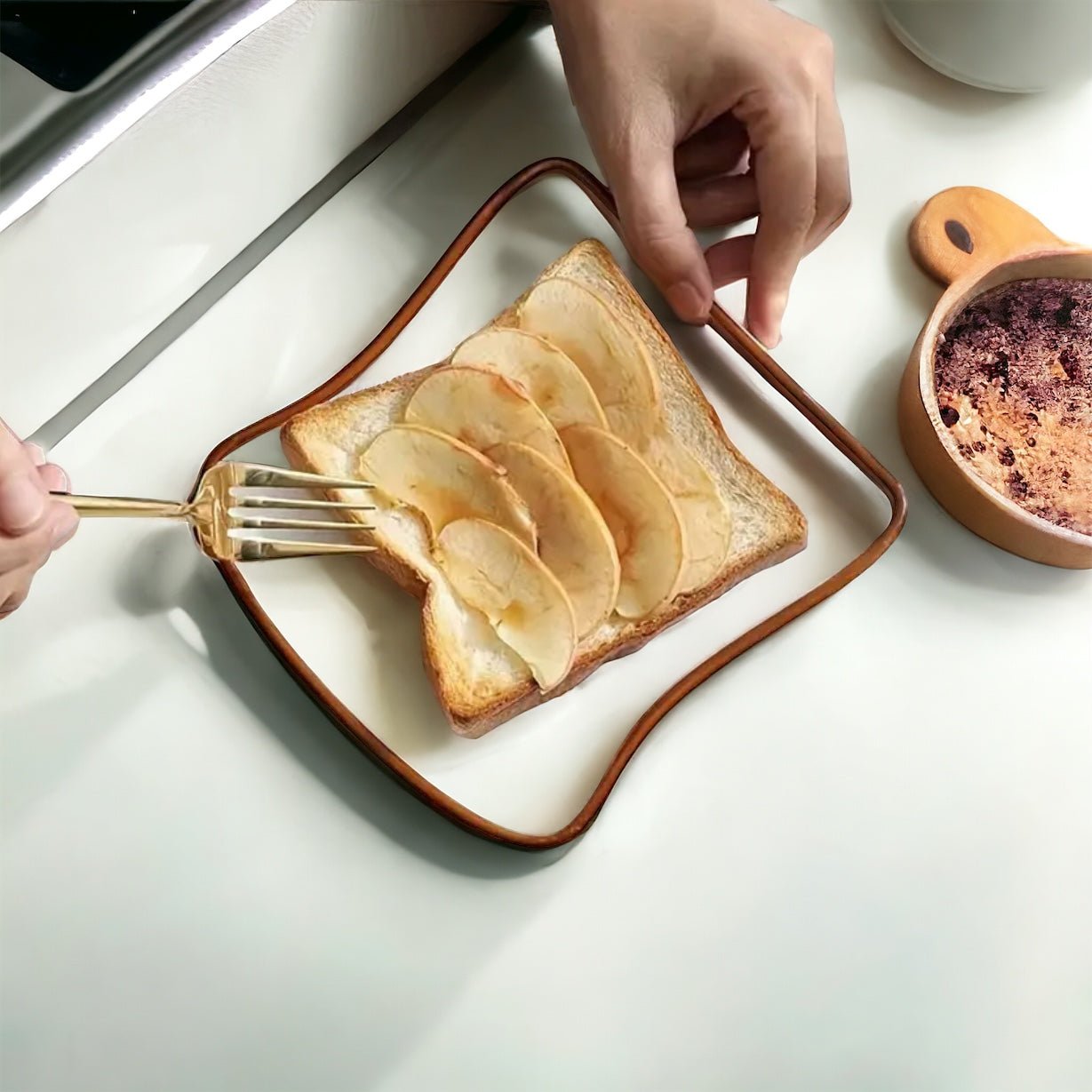 Unique Toast Shape Good Day Plate