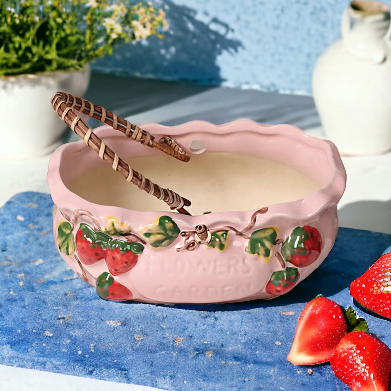 Pink Strawberry Fields Planter Vase