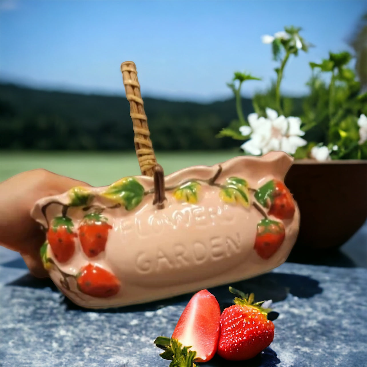 Pink Strawberry Fields Planter Vase